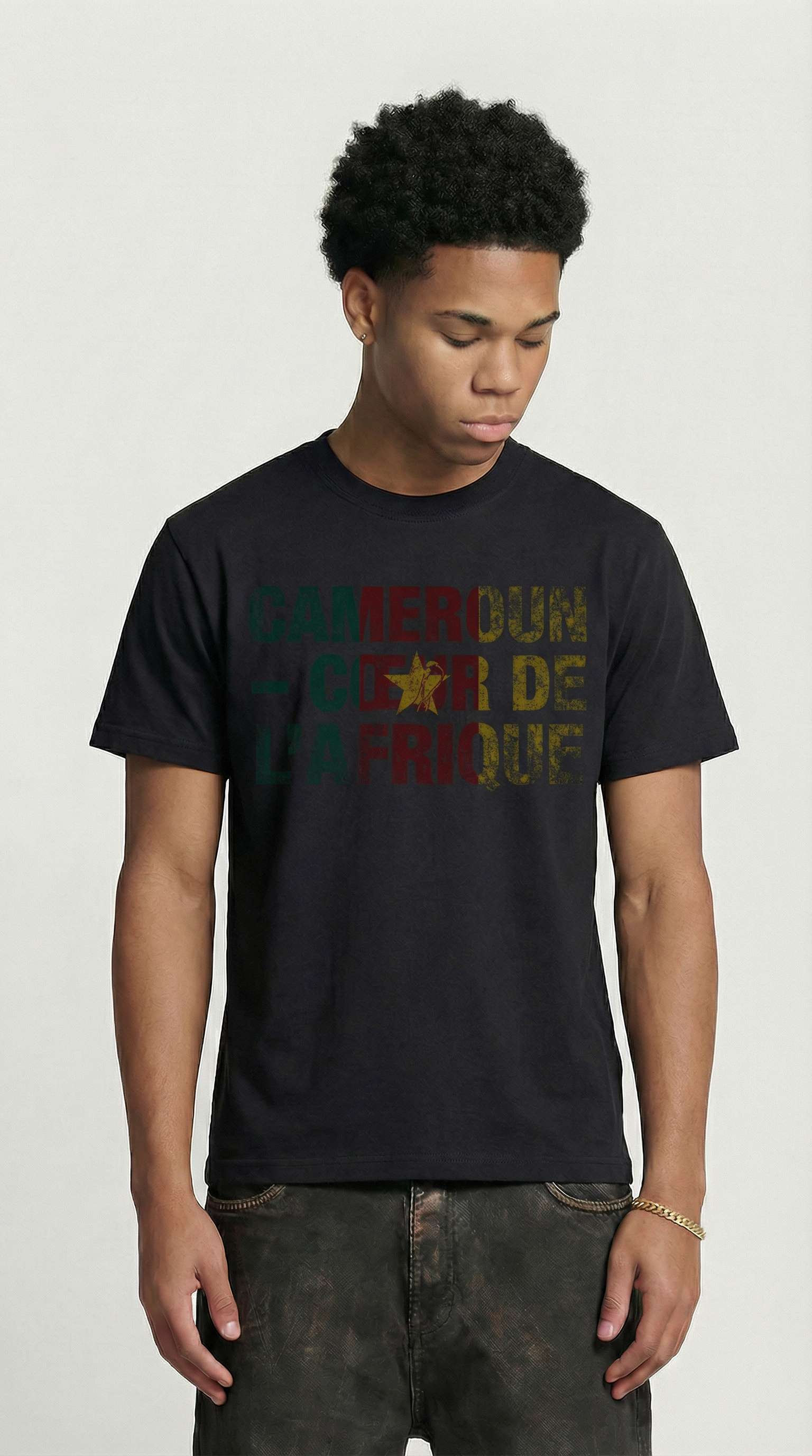 Cameroun black Tshirt