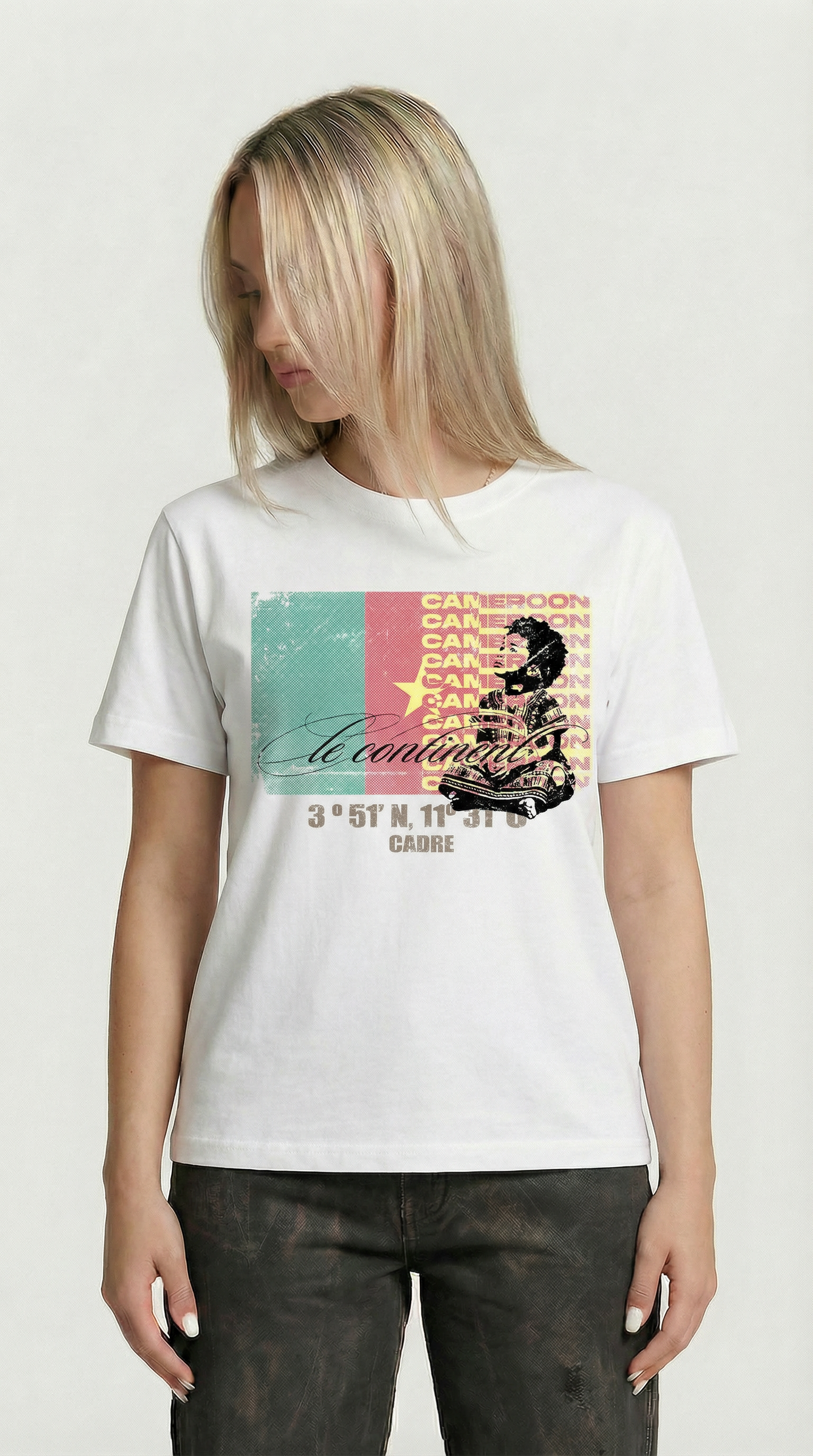 Cameroun white Tshirt