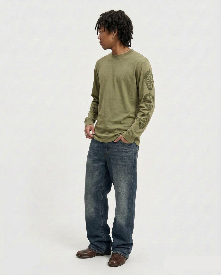 Grünes Longsleeve